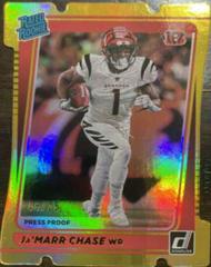 Ja'Marr Chase [Press Proof Gold Die Cut] #262 Football Cards 2021 Panini Donruss Prices