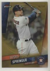 George Springer [Gold Refractor] #117 Baseball Cards 2019 Topps Finest Prices