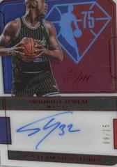 Shaquille O'Neal [Red] Basketball Cards 2021 Panini One and One 75th Team Signatures Prices