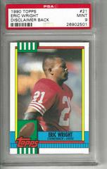 Eric Wright [Disclaimer Back] Football Cards 1990 Topps Prices