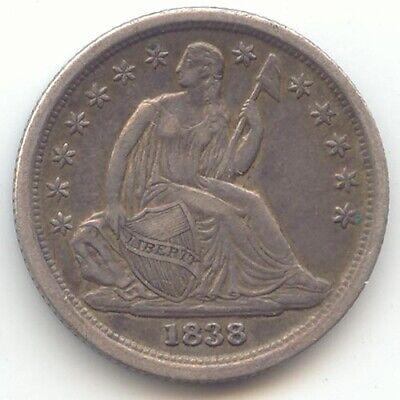 1838 [PARTIAL DRAPERY] Coins Seated Liberty Dime