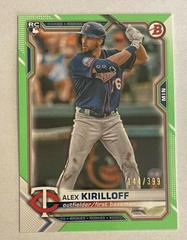 Alex Kirilloff [Neon Green] #75 Baseball Cards 2021 Bowman Prices