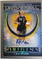 A'ja Wilson [Gold] #UA-AJW Basketball Cards 2023 Panini Origins WNBA Universal Autographs Prices
