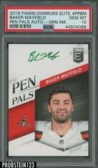 Baker Mayfield [Green Ink] Football Cards 2018 Donruss Elite Pen Pals Prices