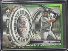 Jasson Dominguez [Green] Baseball Cards 2023 Bowman Platinum Treasures in the Vault Prices