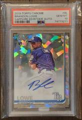 Brandon Lowe [Purple Refractor] #BL Baseball Cards 2019 Topps Chrome Sapphire Rookie Autographs Prices