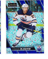 Connor McDavid [Blue Traxx] Hockey Cards 2023 O-Pee-Chee Platinum Preview Prices