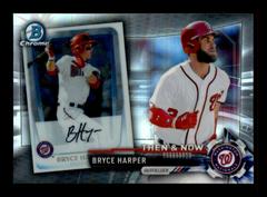 Bryce Harper [Orange Refractor] Baseball Cards 2017 Topps Chrome Bowman Then & Now Prices