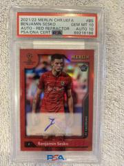 Benjamin Sesko [Red] Soccer Cards 2021 Topps Merlin Chrome UEFA Autographs Prices