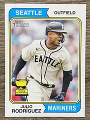 Julio Rodriguez [Throwback Uniform Variation] Baseball Cards 2023 Topps Heritage Prices