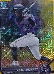 Adael Amador [Yellow Refractor] #BCP-109 Baseball Cards 2022 Bowman Chrome Prospects Prices