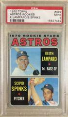 Astros Rookies [K. Lampard, S. Spinks] #492 Baseball Cards 1970 Topps Prices