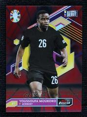 Youssoufa Moukoko [Red Black Vaporwave Refractor] #38 Soccer Cards 2023 Topps Finest Road to UEFA EURO Prices