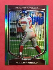 Eli Manning [Green Refractor] #3 Football Cards 2009 Bowman Chrome Prices