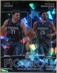 Luka Doncic, Spencer Dinwiddie [Blue Ice] #7 Basketball Cards 2021 Panini Contenders Optic Pick n Roll Prices