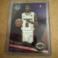 Layden Blocker [Purple Mini-Diamond] #7 Basketball Cards 2023 Bowman Chrome University Prices
