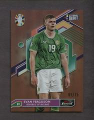 Evan Ferguson [Rose Gold Refractor] #98 Soccer Cards 2023 Topps Finest Road to UEFA EURO Prices