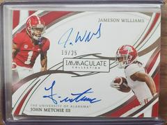 John Metchie III, Jameson Williams Football Cards 2022 Panini Immaculate Collegiate Dual Autographs Prices