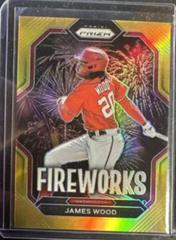 James Wood [Gold] Baseball Cards 2023 Panini Prizm Fireworks Prices