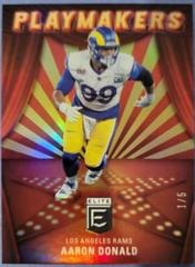 Aaron Donald [Gold] Football Cards 2022 Panini Donruss Elite Playmakers Prices
