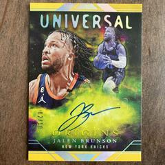 Jalen Brunson [Gold] #16 Basketball Cards 2023 Panini Origins Universal Autograph Prices