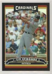 Jim Edmonds [Black Refractor] Baseball Cards 2006 Topps Chrome Prices