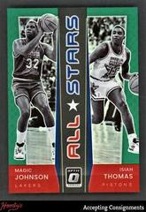 Isiah Thomas, Magic Johnson [Green] #9 Basketball Cards 2021 Panini Donruss Optic All Stars Prices