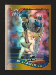 Chris Carpenter [Black Refractor] #483 Baseball Cards 2002 Topps Chrome Prices