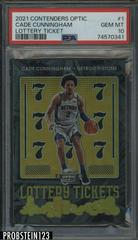 Cade Cunningham [Gold] Basketball Cards 2021 Panini Contenders Optic Lottery Ticket Prices