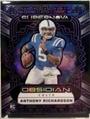 Anthony Richardson [Purple Electric Etch] #1 Football Cards 2023 Panini Obsidian Supernova Prices