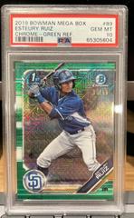 Esteury Ruiz [Green Refractor] #89 Baseball Cards 2019 Bowman Mega Box Chrome Prices