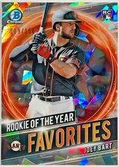 Joey Bart [Atomic Refractor] Baseball Cards 2021 Bowman Chrome Rookie of the Year Favorites Prices