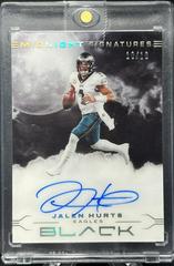Jalen Hurts [Silver] #MS-JHU Football Cards 2022 Panini Black Midnight Signatures Prices