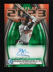 Enrique Bradfield Jr. [Green] #23A-EB Baseball Cards 2023 Bowman Draft Class of Autographs Prices
