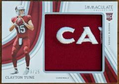 Clayton Tune #7 Football Cards 2023 Panini Immaculate Rookie Patch Prices