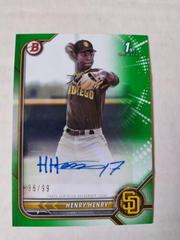 Henry Henry [Green] Baseball Cards 2022 Bowman Paper Prospect Autographs Prices