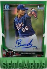 Brusdar Graterol [Green Refractor] Baseball Cards 2018 Bowman Chrome Prospects Autographs Prices