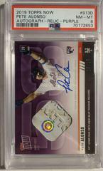 Pete Alonso [Autograph Relic Purple] #705C Baseball Cards 2019 Topps Now Prices
