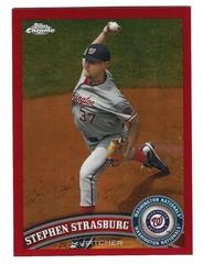 Stephen Strasburg [Red Refractor] #120 Baseball Cards 2011 Topps Chrome Prices