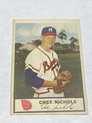 Chet Nichols [Hand Cut] Baseball Cards 1955 Johnston Cookies Braves Prices