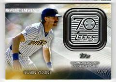 Robin Yount #T70P-RY Baseball Cards 2021 Topps 70th Anniversary Logo Patch Prices