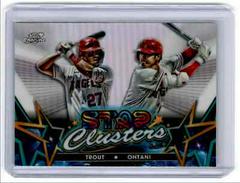 Shohei Ohtani, Mike Trout Baseball Cards 2023 Topps Cosmic Chrome Stars Clusters Prices