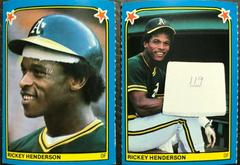 Rickey Henderson #192 Baseball Cards 1983 Fleer Stickers Prices