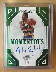 Alex English [Emerald] #33 Basketball Cards 2022 Panini Flawless Momentous Autograph Prices