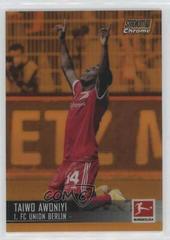 Taiwo Awoniyi [Orange Refractor] #14 Soccer Cards 2021 Stadium Club Chrome Bundesliga Prices