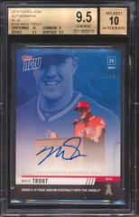 Mike Trout [Autograph Blue] #10B Baseball Cards 2019 Topps Now Prices