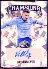 David Villa [Silver Crystal] #C-DV1 Soccer Cards 2022 Leaf Metal Champions Autographs Prices