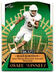 Bijan Robinson [Green] #12 Football Cards 2023 Leaf Draft Prices