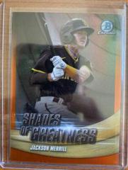 Jackson Merrill [Orange] #SG-14 Baseball Cards 2022 Bowman Chrome Shades of Greatness Prices