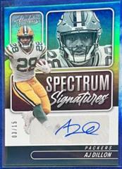AJ Dillon [Green] Football Cards 2022 Panini Absolute Spectrum Signatures Prices